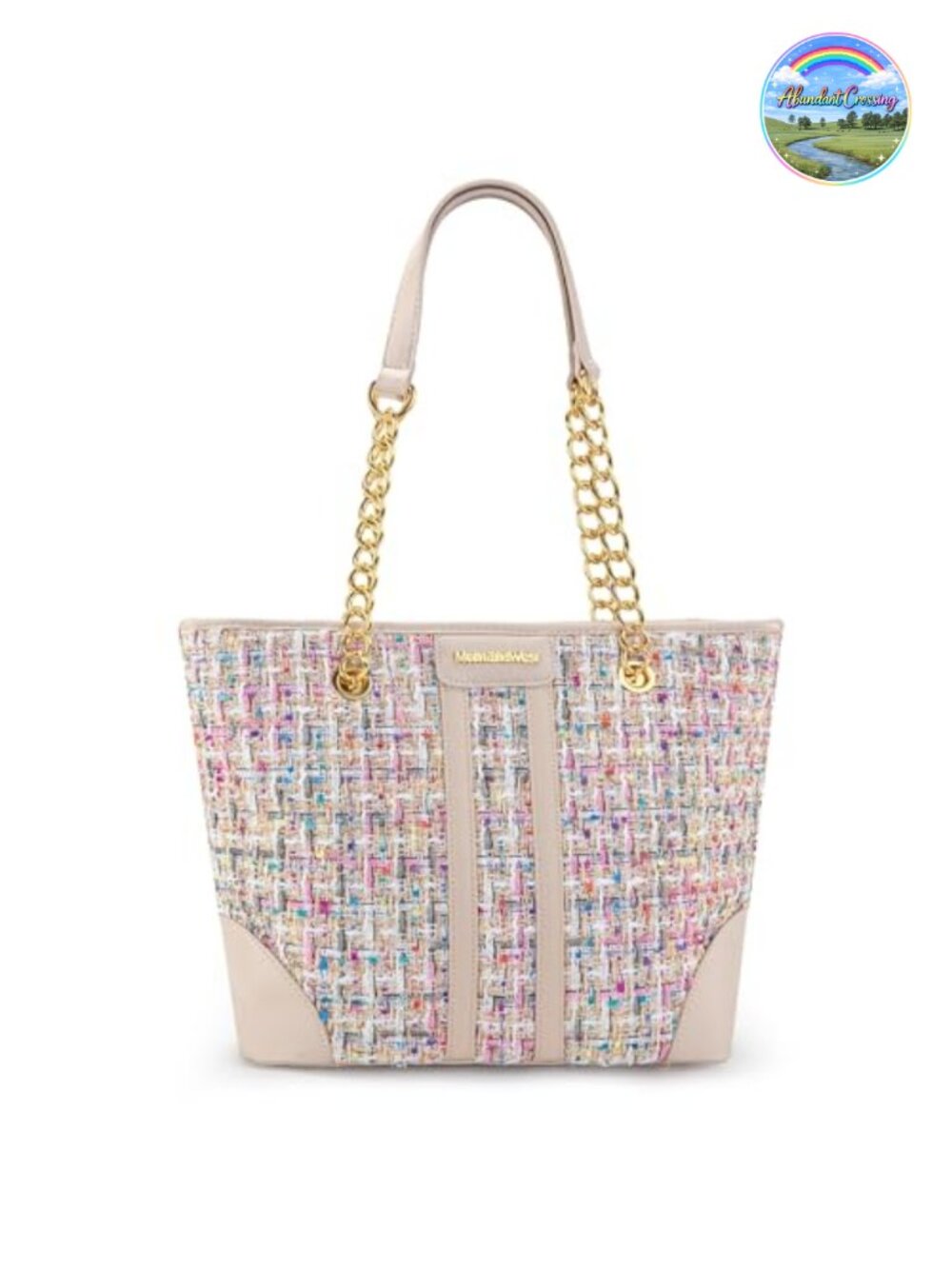 Quilted Chain Tote Shoulder Satchel Bag Fits 13" Laptop Women Handbag